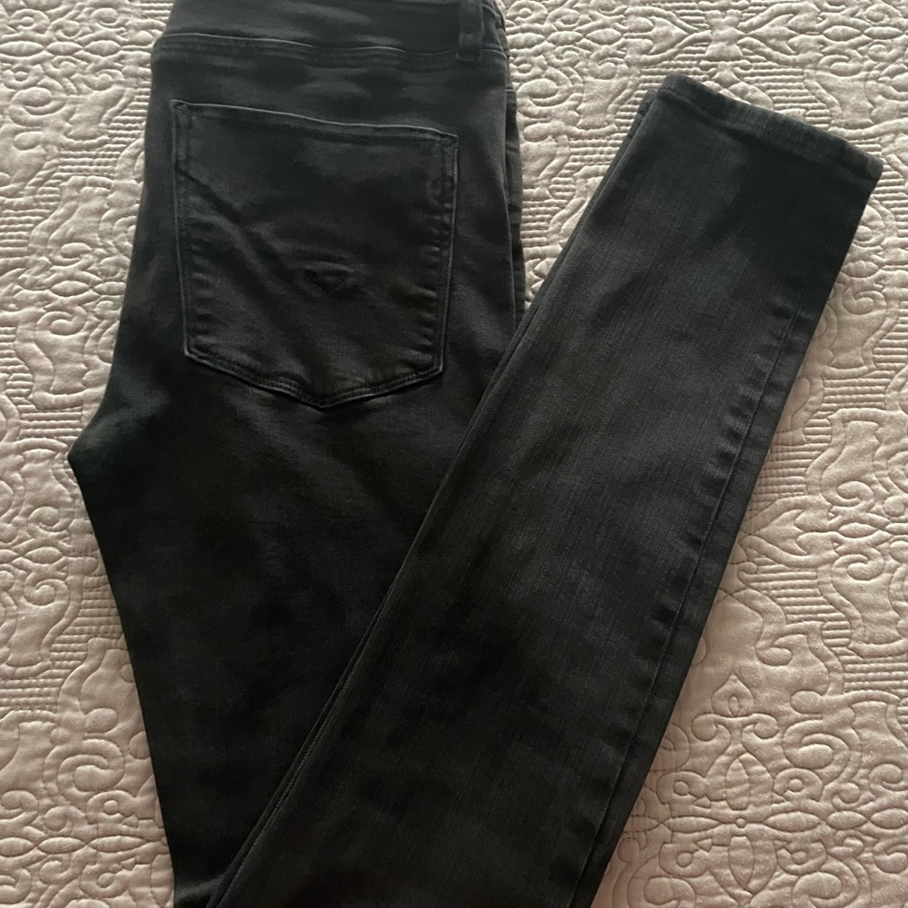 Hudson Jeans Women's Dark Black Skinny Jeans